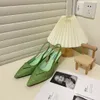 Chaussures de mariage de créateur Sandales pantoufles en cristal mocassins 35-40