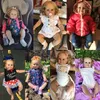 Dolls NPK 60cm/50cm Reblor Toddler Maddie Guet Girl Doll مع الشعر الأشقر الجذور الناعم الحضن الجسم دمية عالية الجودة 230111