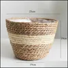 Planters Pots Nordic Handmade St Storage Basket Indoor Outdoor Flower Pot Plant Container Home Living Room Decoration Drop Deliver Otawm