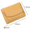 Wallets Korean Simple Women's Short Wallet Multi Card High-capacity Anti Degaussing Coin Purse Solid Colour Small