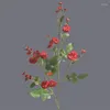Decorative Flowers 3Pcs Artificial 3 Heads Retro Silk Chinese Rose Branch Vintage Burnt Edge Fake Flower Home Table Decoration Accessories
