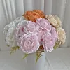 زهور زخرفية باقة الفاوانيا الاصطناعية الحرير زهرة مزيفة زهرة التسوق التجاري محاكاة باقات الزفاف الوردي