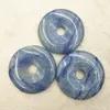 Pendant Necklaces 2pcs Nature Blue Aventurine Stone Pendants Round Shape Size 50mm For Women Making Diy Jewelry Findings Accessor