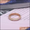 Cluster Rings 925 Стерлинговое Sier Pan Ring Ring Rose Gold Ce Inspiration с Crystal CZ для женщин свадебная вечеринка модные украшения1 751 Q2 DHDCL