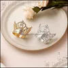 Napkin Rings Crown Ring Metal Shape With Imitation Diamond Holder For Home Wedding Table Decoration Buckle Drop Delivery Garden Kitc Dhng3