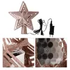 Decorações de Natal 1pc Requintado Tree Tree Topper Star Lamp Decor Diy Acessório