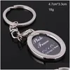 Keychains Lanyards Zinc Alloy Po Frame Key Chain Ring Heart Round Square Classic Style 12Pcs/Lot Fashion Keyring Keychain Drop Del Dhger