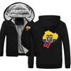 Men's Hoodies Men 2023 Winter Fleece Thicken Zipper Sweatshirt Ecuador Flag Print Fashion Harajuku Jacket For Male Kpop