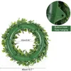 Decoratieve bloemen kransen kunstmatige groene bladkrans rond faux buxus slinger voor voordeur raamkamer decoratie drop deli dh1gt