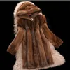 Mulheres de pele feminina Mulheres Mink Coats Ful feminino genuíno longas damas roupas de inverno Oversize 6xl 5xl 7xl imitação l230111