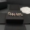 Moda zarif Mektup Saplama Küpe aretes orecchini 18 k Altın Kaplama 925 Gümüş İğne Marka Tasarımcısı Takı kutusu ile kadınlar parti nişan için bir hediye olarak