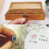 Stamps 70 40 30pcs Box Letter A Z DIY Devative Seal Wooden Box Vintage Craft Digital English Alphabet Seal 230111