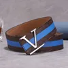 2023 Fashion Men Belt Luxury Designer Kvinnor Läderbältesbredd 3,8 cm Brevspänne Tryckt varumärkesbälten utan låda