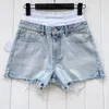 Brief Drucken Kurze Jeans Frauen Hohe Taille Shorts Frühling Sommer Sexy Hosen Mode Atmungsaktive Hose