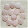 Pietra Naturale 20Mm Perline Allentate Rotonde Cristallo Di Quarzo Rosa Faccia Per Collana Anello Earrrings Creazione di Gioielli Drop Delivery Dha2R