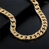 Kedjor Full Rhinestone Iced Out Men Hip Hop Bling Cuban Halsband Paved Chain Halsband för kvinnor smycken CZ Link Chain1