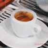 Bardaklar Tabaklar Nuova Noktası Profesyonel Rekabet Seviyesi Esp Espresso S Cam 9mm Kalın Seramik Cafe Kupa Kahve Fincanı Tabağı Setleri