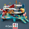 Diecast Model car Dinosaur Toys Car Dino Adventure Curved Road Track Rail Vehicle Parking Lot Enfants Garçons Interaction Jeux Enfants Cadeaux D'anniversaire 230111