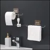 Porte-serviettes en papier en acier inoxydable auto-adhésif suspendu porte-toilettes salle de bains armoires de cuisine rouleau rack maison supports de rangement muraux D Otvoh