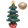 Juldekorationer Treetank Ornament Harts Miniature Mini Pine Accessories Decor Aquarium Tablett Desktopornament Craft