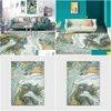 Carpets Nordic Modern Blue Green Abstract Sea Water Golden Kitchen Living Room Bedroom Bedside Carpet Drop Delivery Home Garden Texti Dhlyy