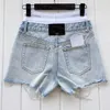 Brief Drucken Kurze Jeans Frauen Hohe Taille Shorts Frühling Sommer Sexy Hosen Mode Atmungsaktive Hose