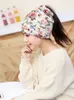 Berets LJCUIYAO Autumn Flower Skullies Women Beanies Vintage Design Dual-use Hats For Ladies Fashion Scarf Spring