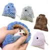 Cat Carriers Warm Handbag Hamster Carrying Bag Mini Drawstring Pocket Outdoor Travel Pan Honey Handbags Small Pet