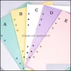 Papierprodukte 40 Bl￤tter 5 Farben A6 Lose Blattprodukt Solid Color Notebook Refinill Spiral Bindemitt