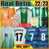 22 23 Real Betis Soccer Jerseys Czwarty zrównoważony joaquin B.Iglesias 2022 2023 Loren Juanmi Bartra Tello A.Guardado Canales Fekir Men Socke