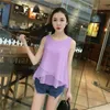 Women's Blouses & Shirts Plus 2023 Fashion Brand Summer Ruffled Round Neck Three Layer Chiffon Shirt Loose Wild Bottoming M-6XLW