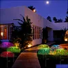 Décorations de jardin 2pcs / set feux d'artifice solaires lampes de décoration extérieure lampes de terrasse de Noël lumière de pelouse pour la fête de la maison de campagne Wate DHTF3