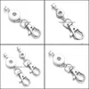 Key Rings Noosa Chunks Snap Button Pendant Jewelry 12Mm 18Mm Buttons Chains Keys Ring For Men Wome Drop Delivery Dhexk