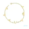 Femmes designer bracelet chaîne bracelet de luxe plaqué or mode à la mode pulsera serrure fleur lettre pendentif diamant cjeweler amour charmes bracelets