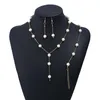 Choker Chokers Multilayer Chain Pearl Necklace Clavicle Tassel Ladies Sweet ol Elegant Simple Temperament Earringchokers