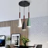 Lampes suspendues lumière nordique moderne pour salle à manger Restaurant chambre Loft lampe suspendue colorée assortie gratuite en aluminium E27