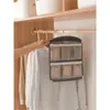 Storage Boxes Light Gray Household Socks Panties Bag Fabric Mesh Wall Hanging Multifunctional Travel Portable