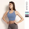 Gym Clothing Sports Bra Big Chest Solid Color No Steel Ring Shockproof Fitness Vest Women Fancy Beautiful Back Yoga Underwear