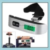 Vägningsskalor Mini Digital Lage Scale Hand Håller LCD Elektronisk hängande termometer 50 kg Kapacitetsenhet SN542 Drop Delivery Office DHHN9