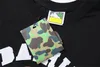 Herren-T-Shirt, Designer-Hemden, Damen-T-Shirts, Grafik-T-Shirt, Kleidung, Kleidung, Affenhai-T-Shirt, Baumwolle, Camouflage-Reißverschluss-Druck, Camo, Glühen im Dunkeln, Hipster 2023 T-Shirt