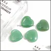 Stein 20mm kleines grünes Aventurin natürliches Herz poliert heilende Liebe Herzen Kristallhandwerk für Wohnkultur Drop Lieferung Schmuck Dhe7l
