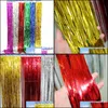 Party Decoration Rain Wire Tassel Valentines Day 1 Meter Balloon Wedding Birthday Christmas Background Atmosphere Venue Layout Drop Ot9Mf