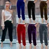 Women's Pants s Winter Velvet Velour Joggers Soft Stretch Warm Sweatpants With Pockets 7colors 230111