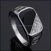 Band Rings Biker Punk Style Collection Gold Width Signet Square Finger For Men Party Wedding Jewelry Whole Sale Drop Delivery Otedr