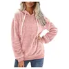 Women's Hoodies Sweatshirts Feitong vaste kleur top winter warme kasjmier jas vrouwen capuchon sweatshirt wollen zakken katoen uit het deler worden