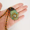 Hänge halsband 2st etnisk lycklig rotation lotus handgjorda vintage men'woman fashionabla ebenholts trä charm för halsbandsmycken