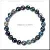 Beaded 6Mm 8Mm 10Mm India Grass Agate Stone Strand Bracelet Nce Yoga Friendships Jewelry For Women Men Drop Delivery Bracelets Dhyhu
