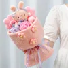 Keepsakes Valentine s Day Plush Dolls Cartoon Bouquet For Children Girlfriend Creative Cute Anime Flower Christmas Year Gifts 2023 230111