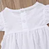 Fille Robes Né Vêtements Pour Bébés Bébé Blanc Tulle Robe De Princesse Toddler Manches Courtes Fête Anniversaire Vacances Tutu