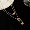 Anhänger Halsketten Gold Silber Farbe Kette Vintage Punk Doppeldecker Pullover Titan Stahl Halskette Für Frauen Schmuck Geburtstagsgeschenk